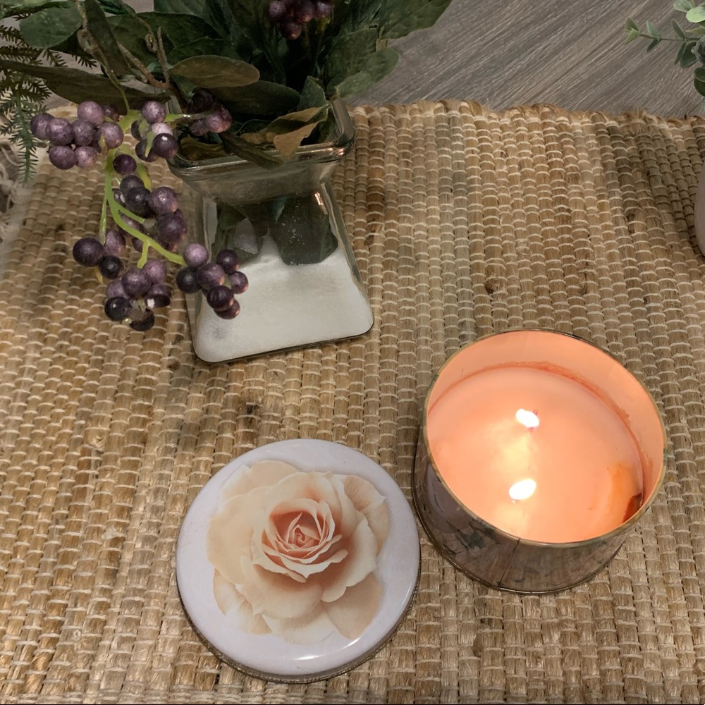 Vintage Rose Candle/Tin